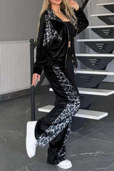 full-size-collared-neck-leopard-zip-up-top