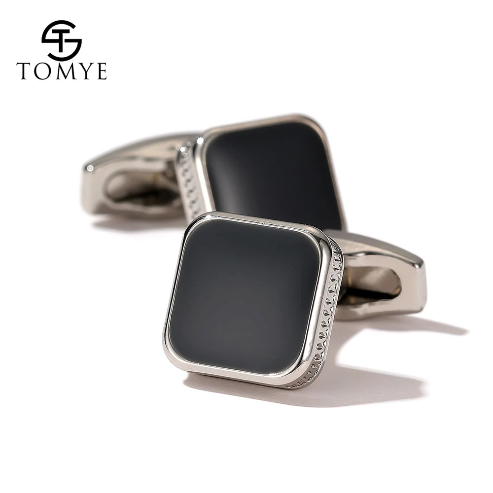 Cufflinks for Men Blue TOMYE XK22S032 2022 Fashion Casual Grey Square Metal Formal Dress Shirt Cuff Links Wedding Gifts