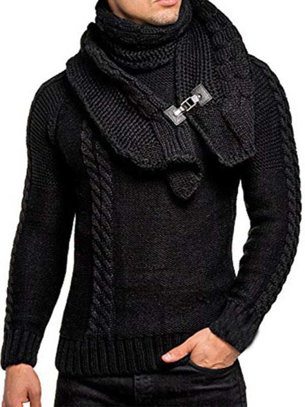 Men fashionable scarf pullover