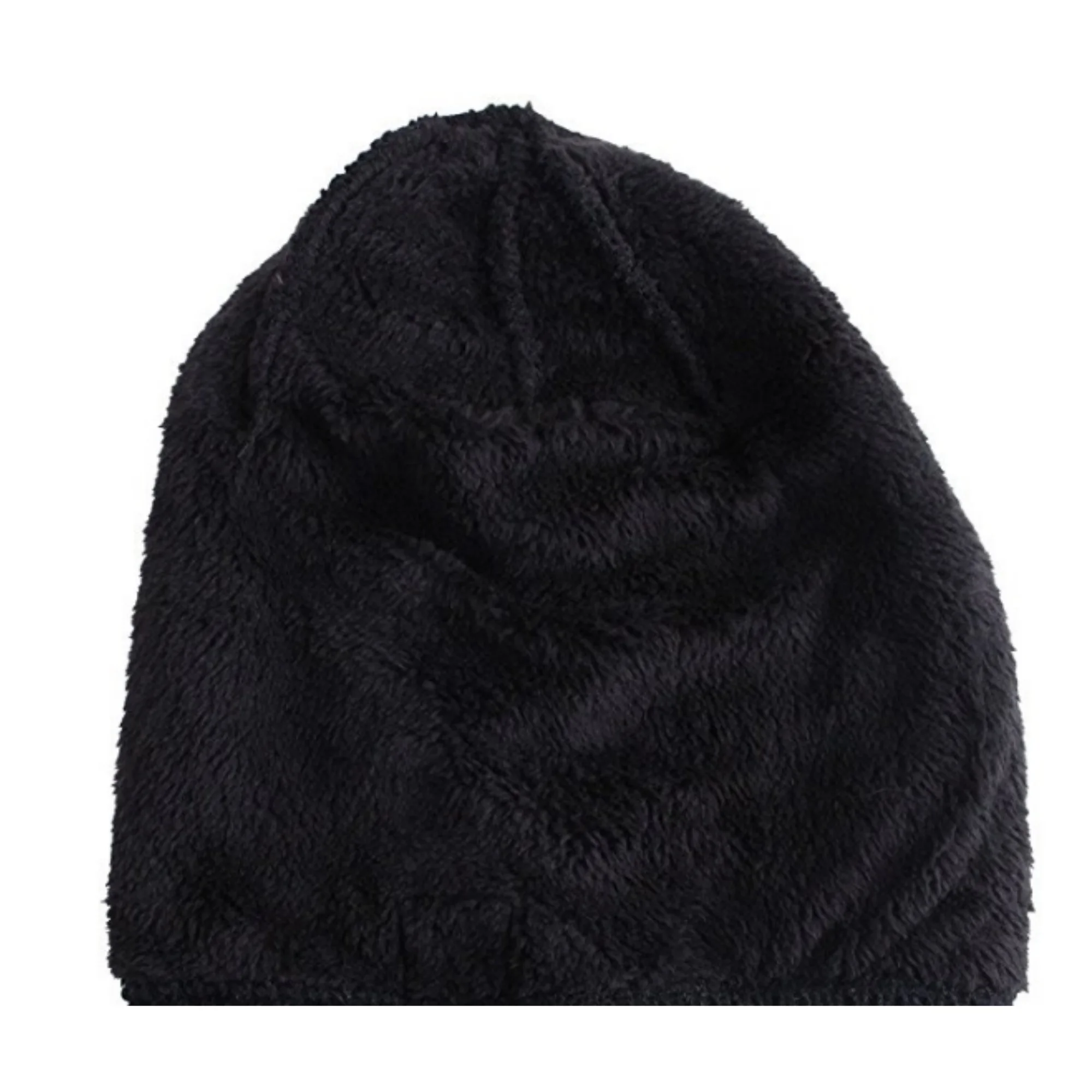 Mens Insulated Thermal Fleece Lined Comfort Daily Soft Beanies Winter Hats (Gray Fold over Hat)