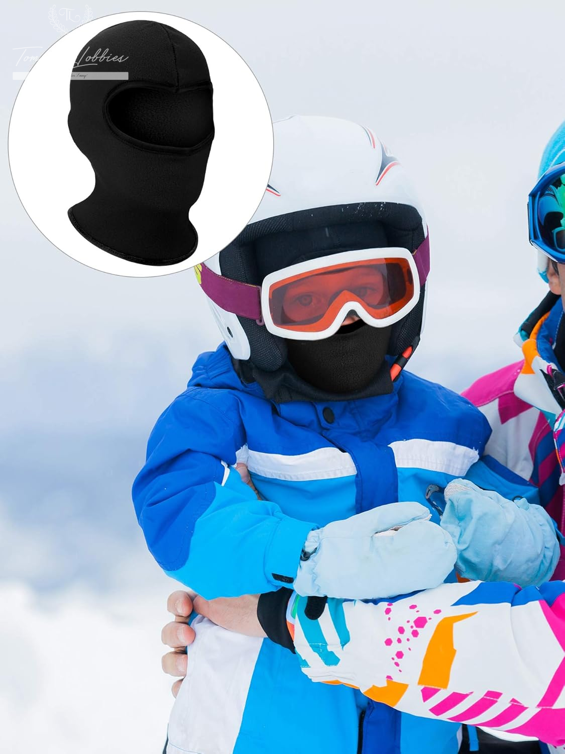 2 Pieces Kids Balaclava Ski Mask Windproof Neck Warmers Ear Muffs Hats Winter Fleece Gaiters for Boy Girls